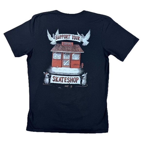 Russel Maven Bird Skateboard Med T‎ Shirt Support Your Local Skate Shop Y2K - Picture 1 of 7